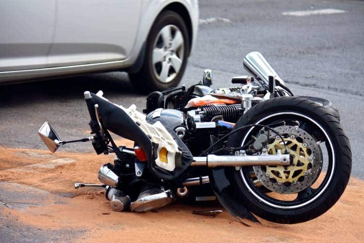 Bike On Pavement After Motorcycle Accident