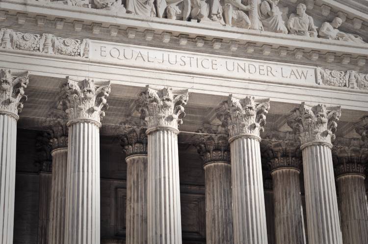 Front Of Injury Law Courthouse Building Pillars